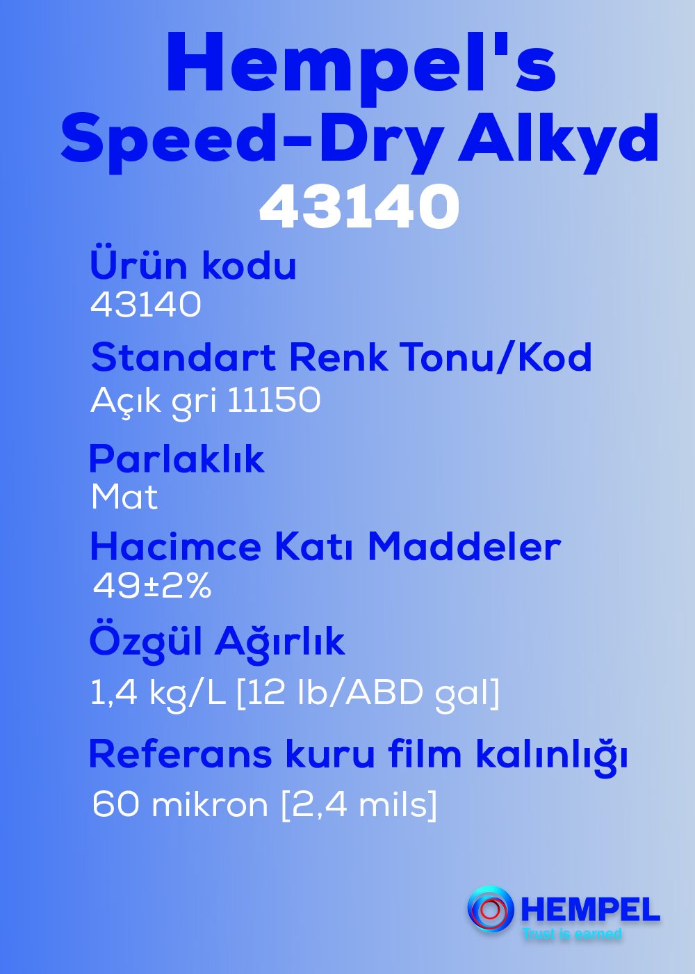 Hempel's Speed-Dry Alkyd 43140psd